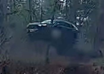 CAUGHT ON CAM: Driver Somehow Survives Launching Car Off 200-Foot Embankment
